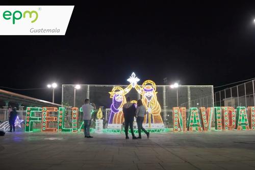 Iluminan figuras, gran escala, EEGSA, Colombia, iluminación navideña, Guatemala, Soy502