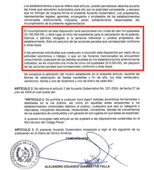 ley seca, multas, gobierno, covid 19, coronavirus, expendio de bebidas, consumo de bebidas, guatemala, soy502