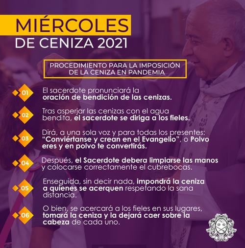 Miércoles de Ceniza Arzobispo define imposición de la cruz