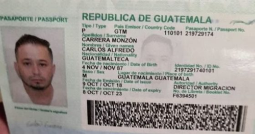 Pasaporte de guatemalteco. (Foto: Cuerpo de Bomberos de Honduras)