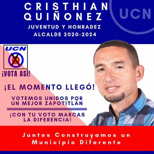 Cristhian Anibal Quiñónez Asencio, candidato ucn, capturan excandidato