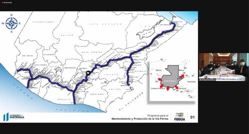 Este es el trayecto que tendría la vía férrea para implementar el tren rápido. (Gráfica: Fegua)