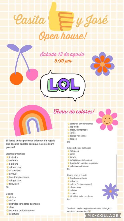 La lista de regalos de la pareja de recién casados que causó controversia en redes. (Foto: Twitter)