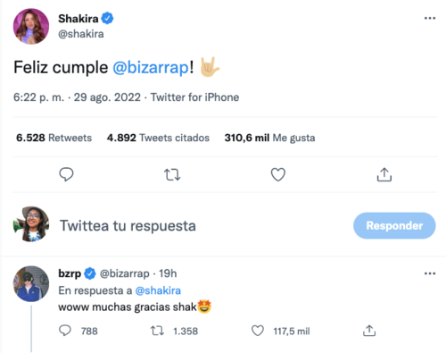 Shakira y Bizarrap