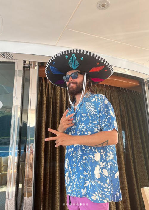 Jared Leto con un sombrero mexicano. (Foto: Instagram)
