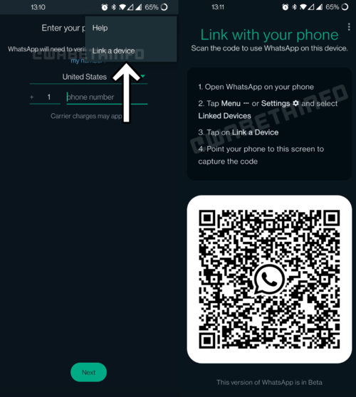 WhatsApp habilitó el "modo compañero" para vincular una misma cuenta en diversos dispositivos. (Foto: WaBetaInfo)
