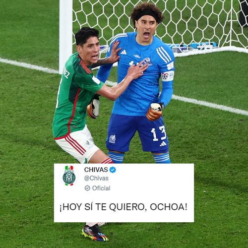 Hasta el Guadalajara se emocionó con la actuación de Ochoa.