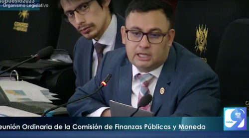 El Intendente de Recaudación Fernando Suriano, durante la reunión con la comisión de Finanzas del Congreso. (Foto: captura de pantalla)