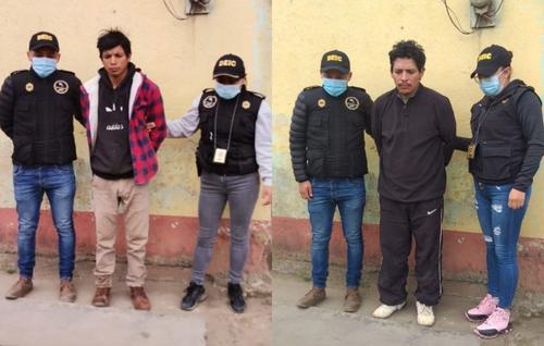 Helber Estuardo Hernández López y Melvin Adolfo Cutzal Par fueron capturados en marzo de 2022 por el delito de violación. (Foto: PNC)