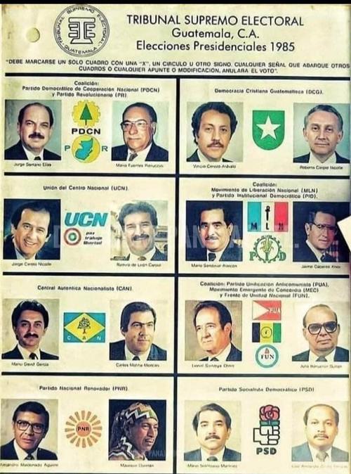 En las elecciones de 1985 se presentaron 8 binomios presidenciales. (Foto: Redes sociales)