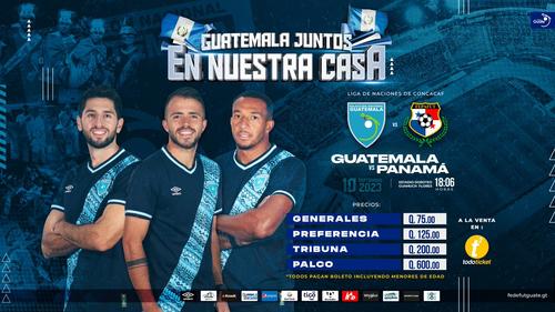 Guatemala contra Panamá el domingo 10 de septiembre.
