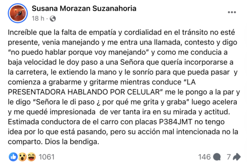 Susana Morazán, presentadora televisión, 