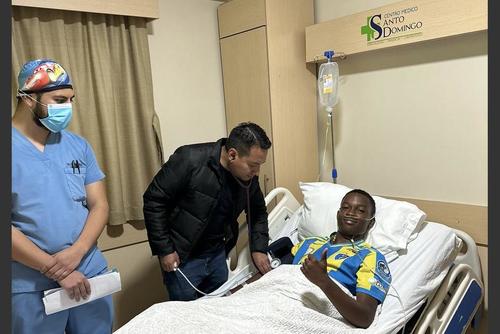 El futbolista Marvin Ávila Jr. ya se encuentra consciente. (Foto: Centro Médico Santo Domingo)