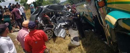accidente de tránsito, familia fallece, jutiapa, guatemala