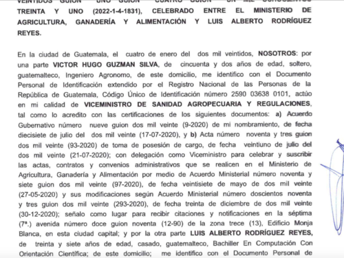 Luis Rodríguez fue contratado por el MAGA. (Foto: captura de pantalla)