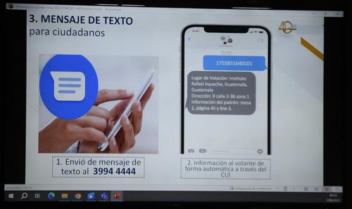 A través de mensaje de texto también puedes consultar en dónde te toca votar. (Foto: Wilder López/Soy502)
