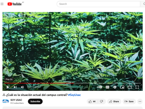 En la cuenta de Usac de Youtube se muestra la imagen que se exportó de Adobe Stock. (Foto: captura de pantalla)