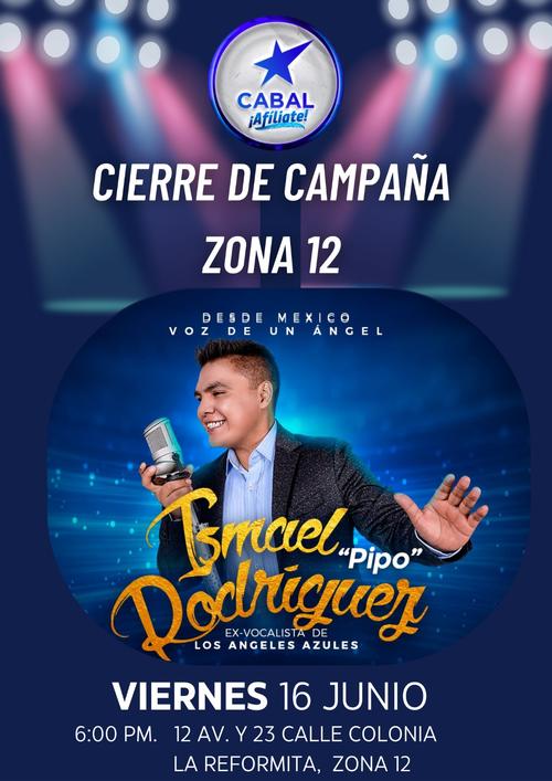 Ismael Rodriguez ofreció un concierto para el cierre de campaña del partido CABAL. (Foto: CABAL)