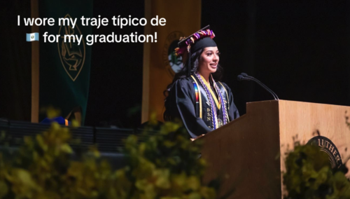 Cittli Zepeda "Use mi traje típico de Guatemala para mi graduación".