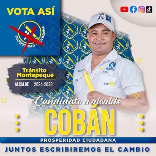 Tránsito Montepeque como candidato de Alcalde para Cobán.