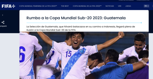 Guatemala ha logrado tres victorias rumbo al mundial Sub-20 2023. (Foto: Captura de pantalla)