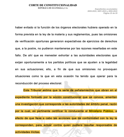 carlos pineda, ministerio público, cc, corte de constitucionalidad, prosperidad ciudadana, elecciones guatemala