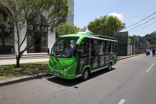 Los buses eléctricos recorrerán Ciudad Cayalá sobre el bulevar Austriaco(Foto: Municipalidad de Guatemala)