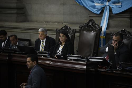 La presidenta del Congreso, Shirley Rivera, informó sobre la nueva solicitud a la CC. (Foto: Wilder López/Soy502)