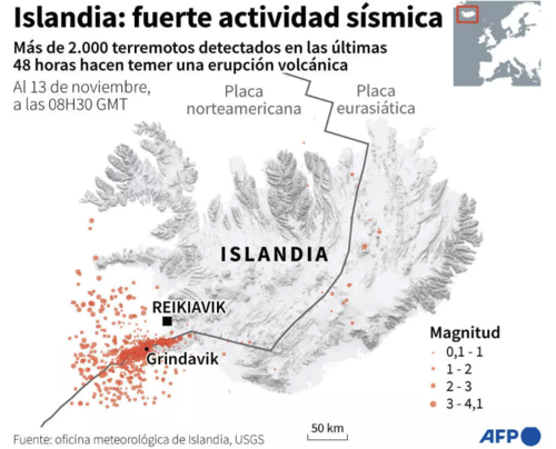 Islandia, grietas, sismos, volcanes, emergencia