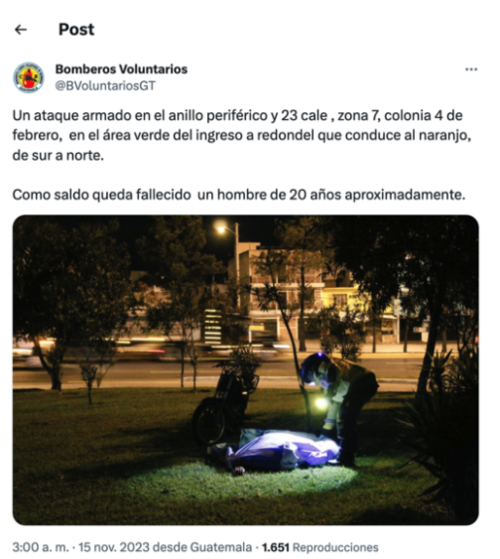 Anillo Periférico, crimen, asesinato