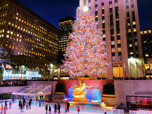 El encendido del árbol navideño oficializa la temporada en Nueva York. (Foto: NuevaYork)