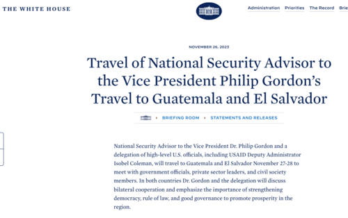 Asesor de Seguridad, EE.UU., Guatemala