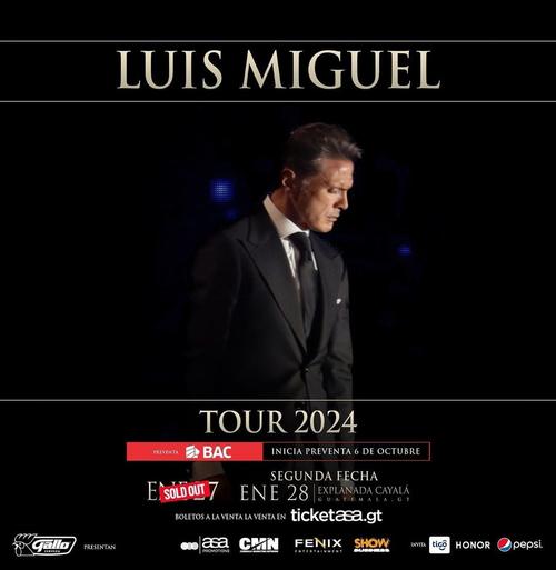 Luis Miguel dará dos shows en Guatemala. (Foto: Asa Promotions)