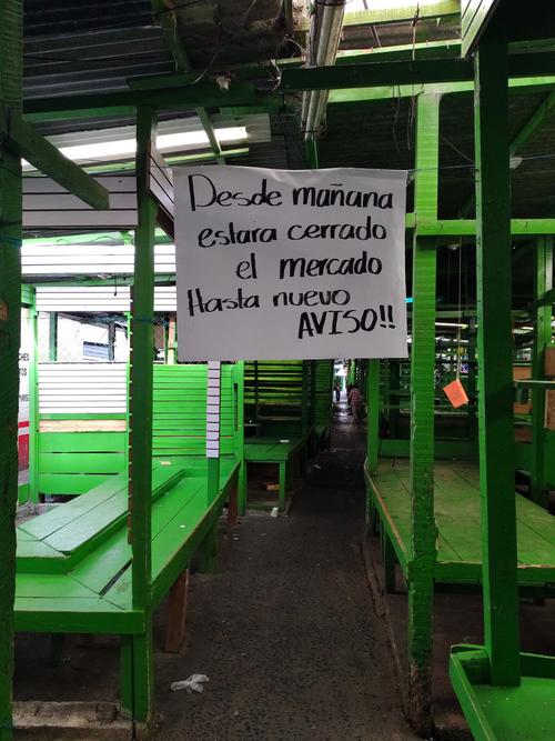 Los comerciantes anunciaron en el mercado de La Florida que estará cerrado hasta nuevo aviso. (Foto: Juan Carlos Pérez/Soy502)