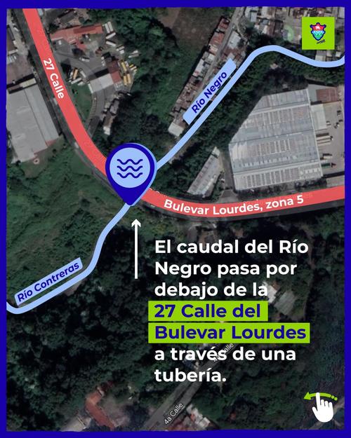 La zona afectada se encuentra cerca del bulevar Lourdes en zona 5. (Foto: Municipalidad de Guatemala)