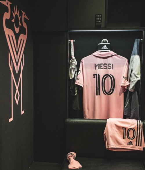 La camisola número 10 de Leo Messi con el Inter Miami. 