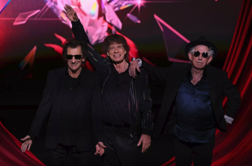 Ron Wood, Mick Jagger y Keith Richards posan para la presentación de "Hackney Diamonds", en Londres. (Foto: AFP)