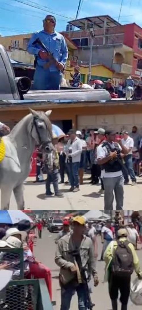 desfile hípico, hombres armados, jalapa, guatemala