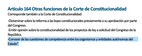 Dentro de sus funciones la CC puede establecer la competencia entre entidades estatales. (Foto: captura de pantalla)
