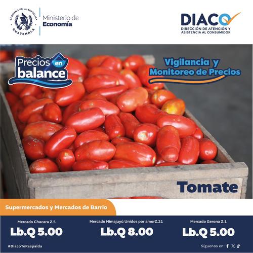Son pocos los lugares donde el tomate sigue a Q10, según la Diaco. 