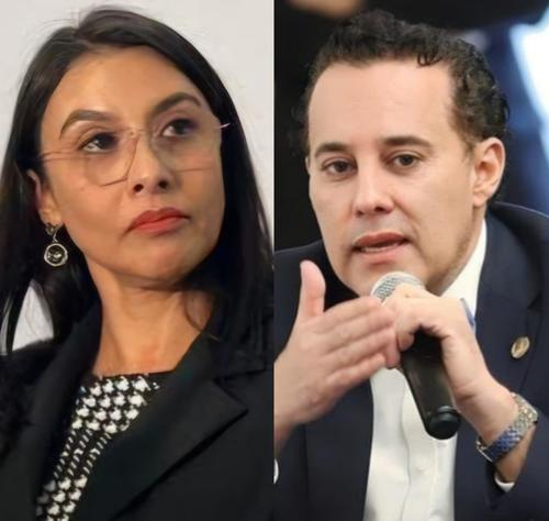 Shirley Rivera y Carlos Calderón son compañeros de bancada y también aparecen en la lista de los más faltistas del Congreso. (Foto: Soy502)