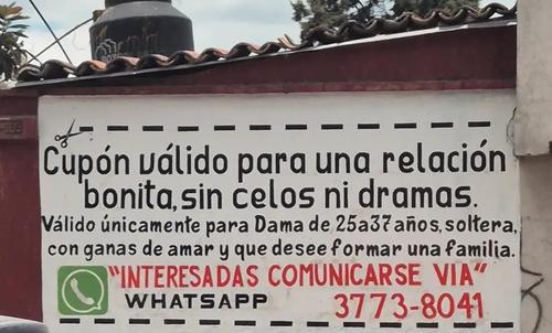 El cupón con el que Guillermo busca el amor. (Foto: redes sociales)