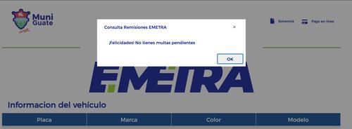 Emetra, Sat, policia, correspondiente, multa, Nacional, Muni Guate, consulta, remisión