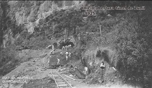 tunel zunil, foto historica, privados de libertad, quetzaltenango, guatemala