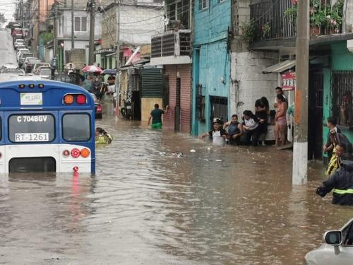 Inundación, El Paraíso 2, Guatemala, calle, transurbano