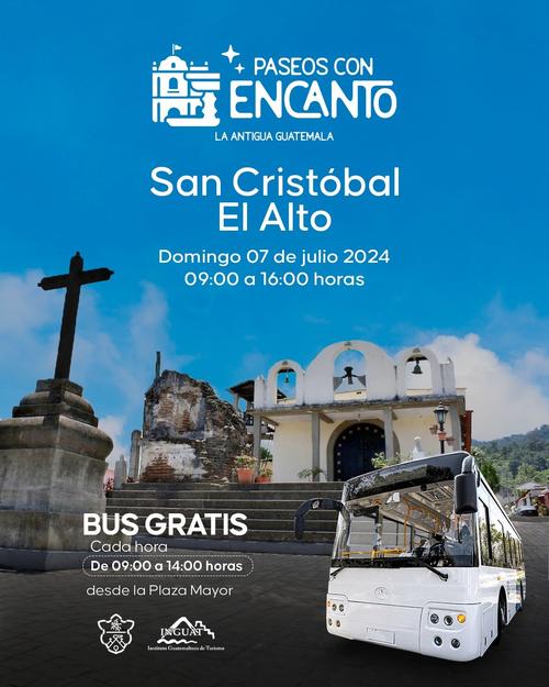 Antigua Guatemala, ayuntamiento, bus gratis, evento, domingo 7 de julio