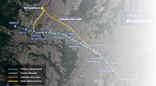 Este sería el recorrido del metro que impulsa el Gobierno. (Foto: ANADIE)