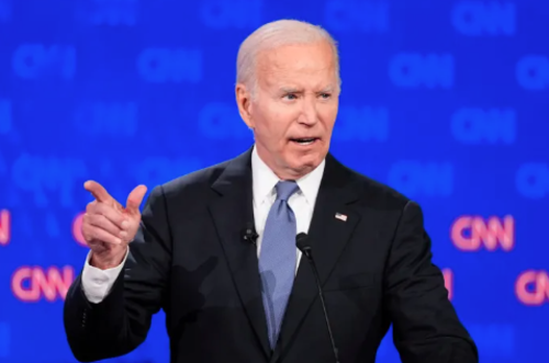 El presidente Joe Biden durante el debate presidencial con el expresidente Donald Trump (Foto: Captura de pantalla)