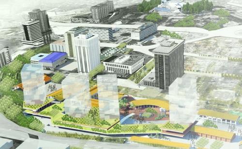 Este es el diseño que se prevé para los edificios que formarían parte del Centro Administrativo del Estado. (Foto: ANADIE)