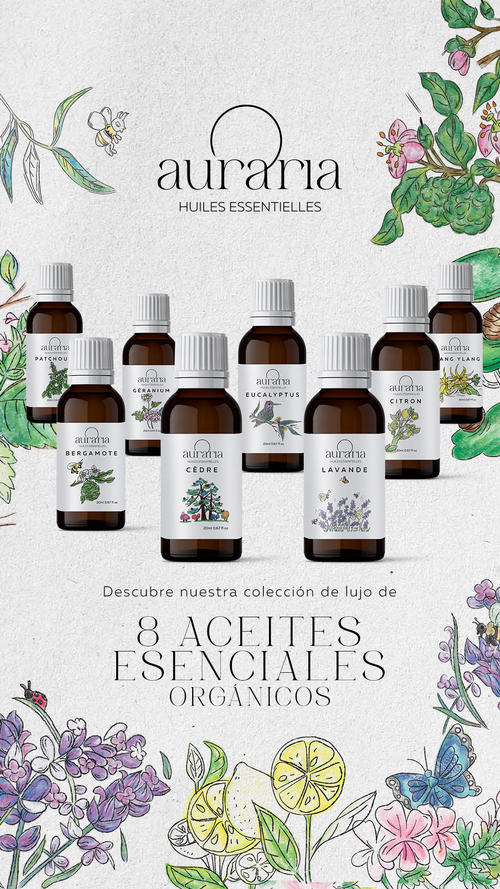 Auraria, aceites esenciales, Perfumerías Fetiche, Bergamota, Eucalipto, Guatemala, Soy502